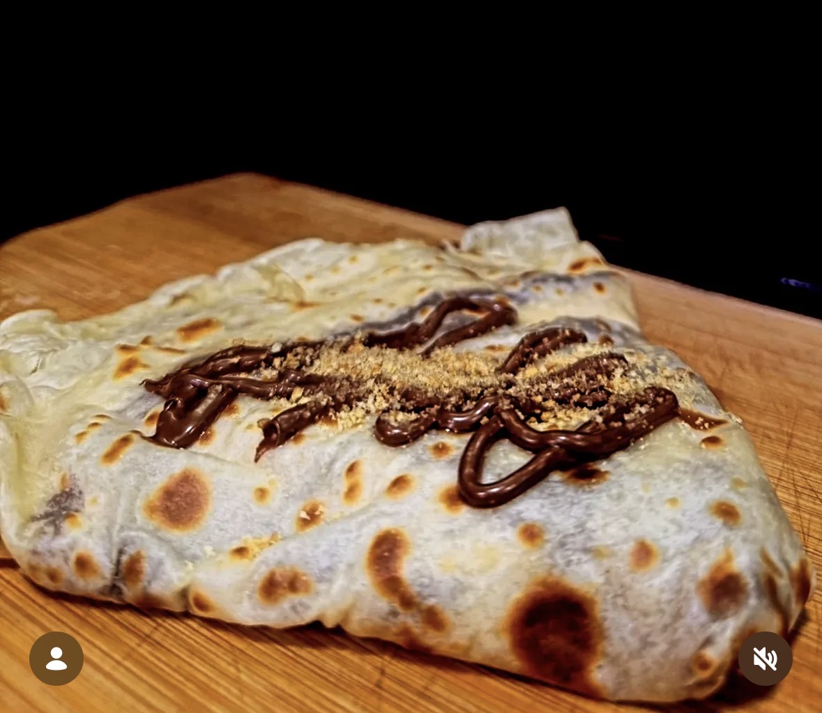 Nutella crepe with crushed biscuit from Chrysanthou Kitchen in Alethriko